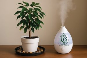 افزایش رطوبت فیکوس با سینی سنگریزه و بخور سرد