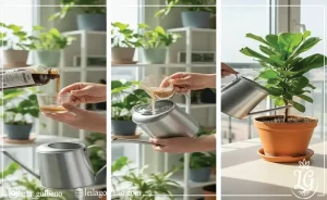 نحوه صحیح آماده‌سازی و آبیاری گیاه آپارتمانی با محلول کود تقویتی 